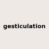 gesticulation是什么意思