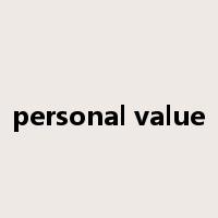 personal value是什么意思