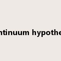 continuum hypothesis是什么意思