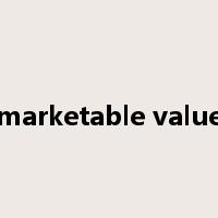 marketable value是什么意思