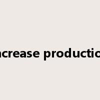 increase production是什么意思