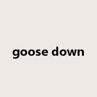 goose down是什么意思