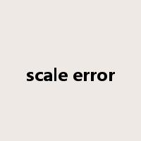 scale error是什么意思