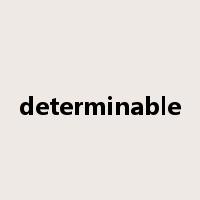 determinable是什么意思