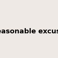 reasonable excuse是什么意思