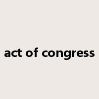 act of congress是什么意思