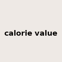 calorie value是什么意思