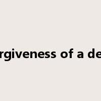 forgiveness of a debt是什么意思