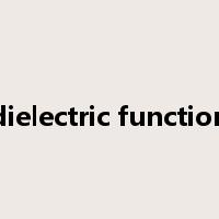 dielectric function是什么意思