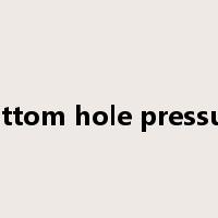 bottom hole pressure是什么意思