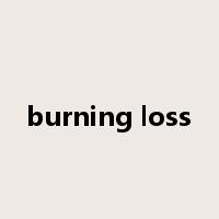 burning loss是什么意思