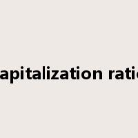 capitalization ratio是什么意思