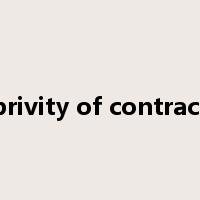 privity of contract是什么意思