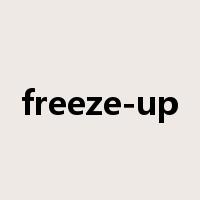 freeze-up是什么意思