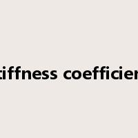 stiffness coefficient是什么意思