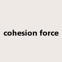 cohesion force是什么意思
