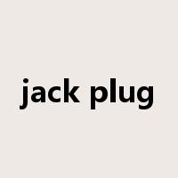 jack plug是什么意思