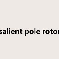 salient pole rotor是什么意思