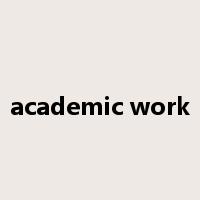 academic work是什么意思