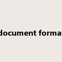 document format是什么意思