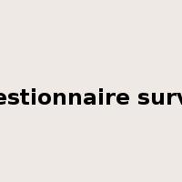 questionnaire survey是什么意思