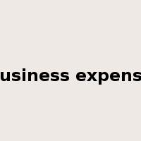 business expense是什么意思