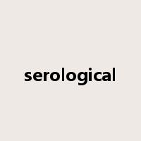 serological是什么意思