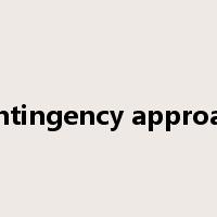 contingency approach是什么意思