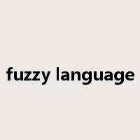 fuzzy language是什么意思