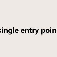 single entry point是什么意思