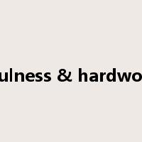 carefulness & hardworking是什么意思