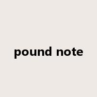 pound note是什么意思