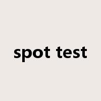 spot test是什么意思