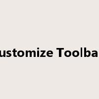 Customize Toolbars是什么意思
