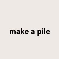 make a pile是什么意思