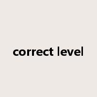 correct level是什么意思