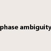 phase ambiguity是什么意思
