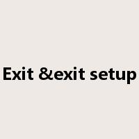 Exit &exit setup是什么意思