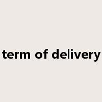 term of delivery是什么意思