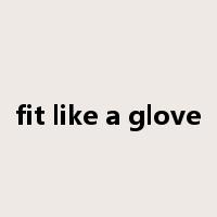 fit like a glove是什么意思