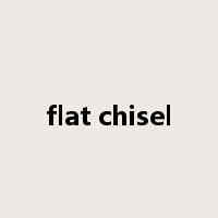 flat chisel是什么意思