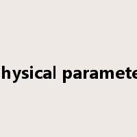 physical parameter是什么意思