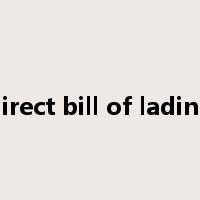 direct bill of lading是什么意思