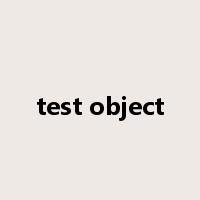 test object是什么意思