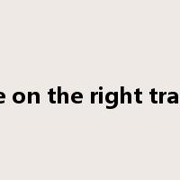 be on the right track是什么意思