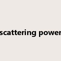 scattering power是什么意思