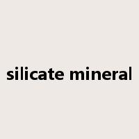 silicate mineral是什么意思