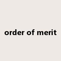 order of merit是什么意思