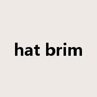 hat brim是什么意思