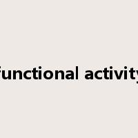 functional activity是什么意思